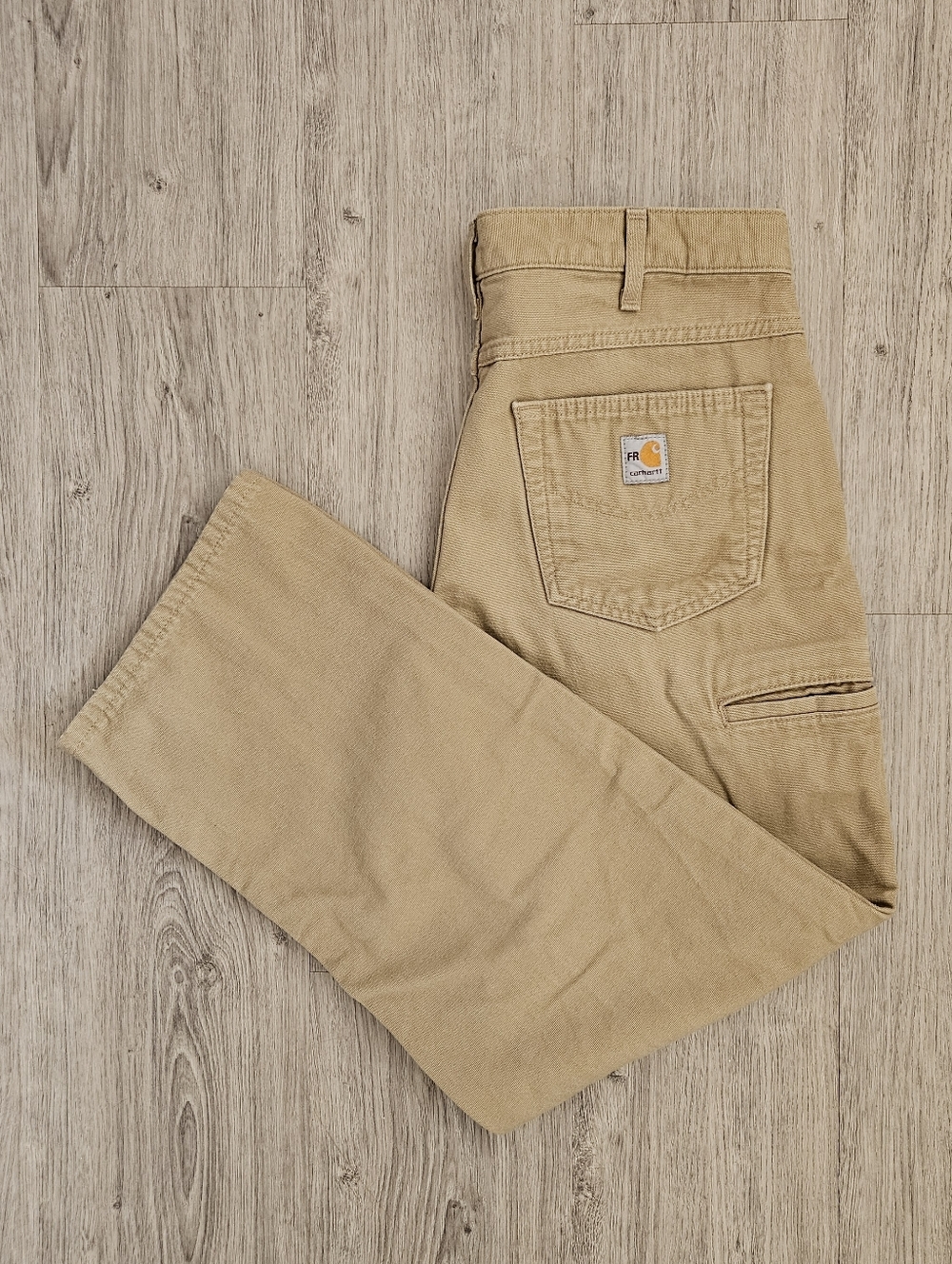 Carhartt Men's 34x30 FR Khaki Tan Duck Work Chinos